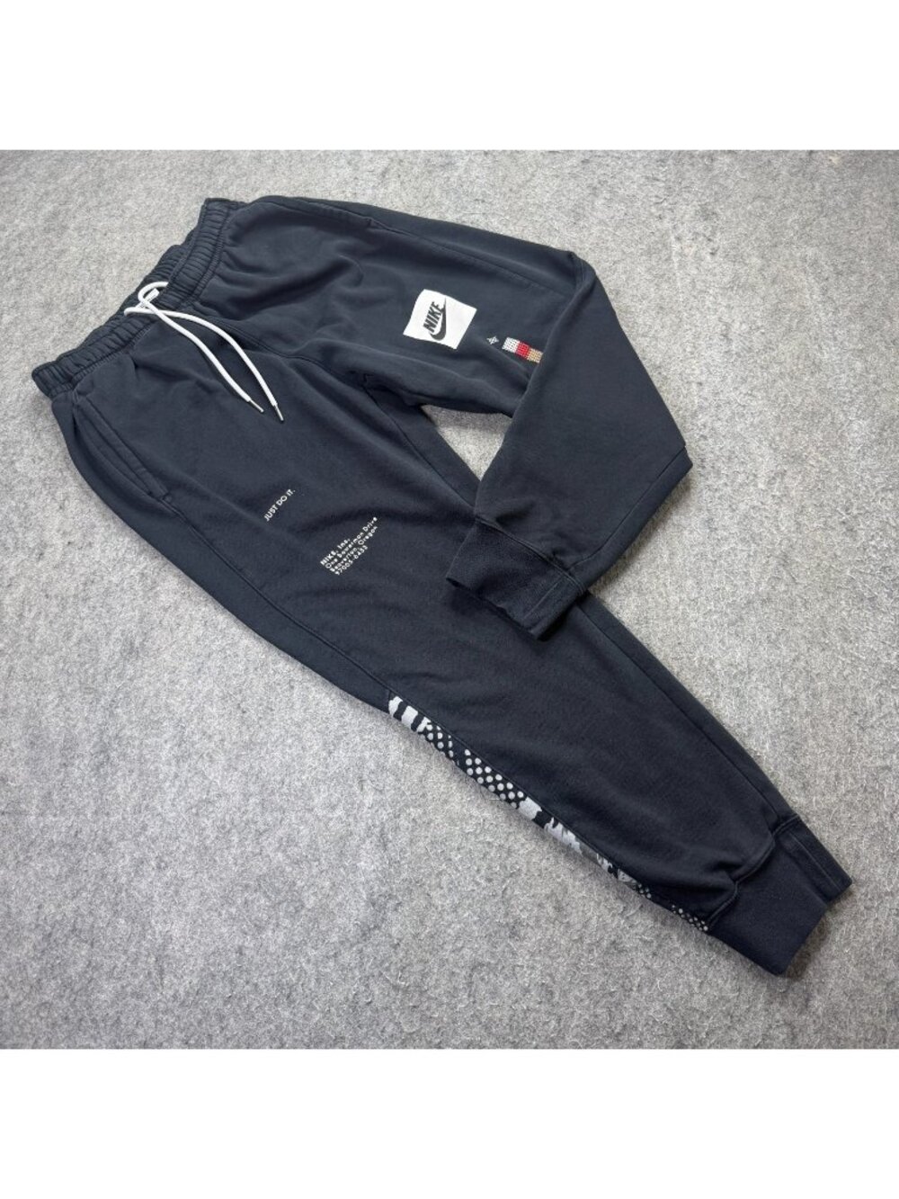 Nike Sportswear NSW Basketball Air Fleece Joggers Men M Black 28" Zip Pocket